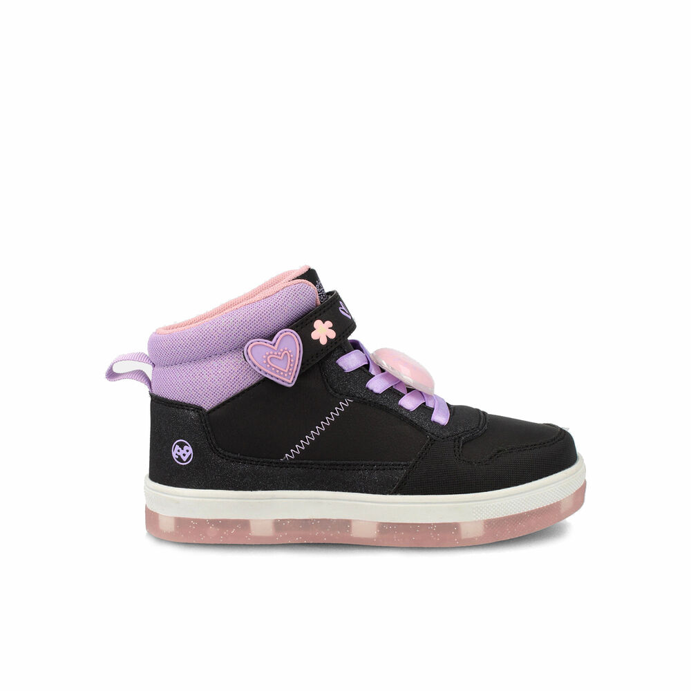 Zapatilla Niña Bubblegummers Nate Negro - Lila image number 0.0